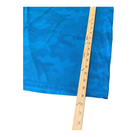 Nike Shirt Men's Medium Blue Navy Camo Short Sleeve Crew Neck Breathable Logo - Picture 5 of 7